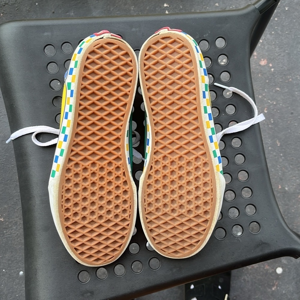VANS Classic Colorblock Blue Yellow Skate Shoes Youth Size 7 - Picture 9 of 9